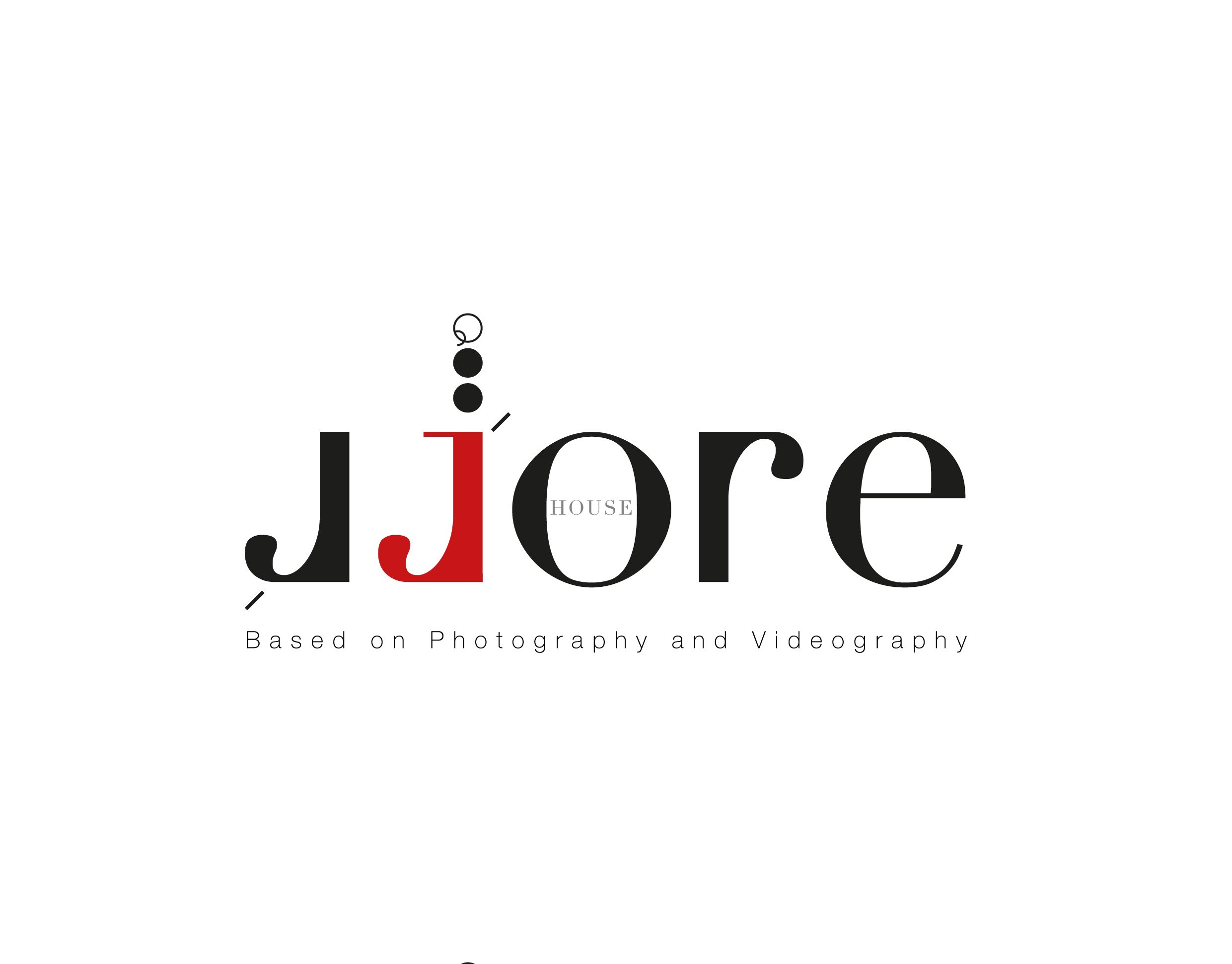 لوگوی Jore House به رنگ سیاه و قرمز، با جملهی Based on Photography and Videography